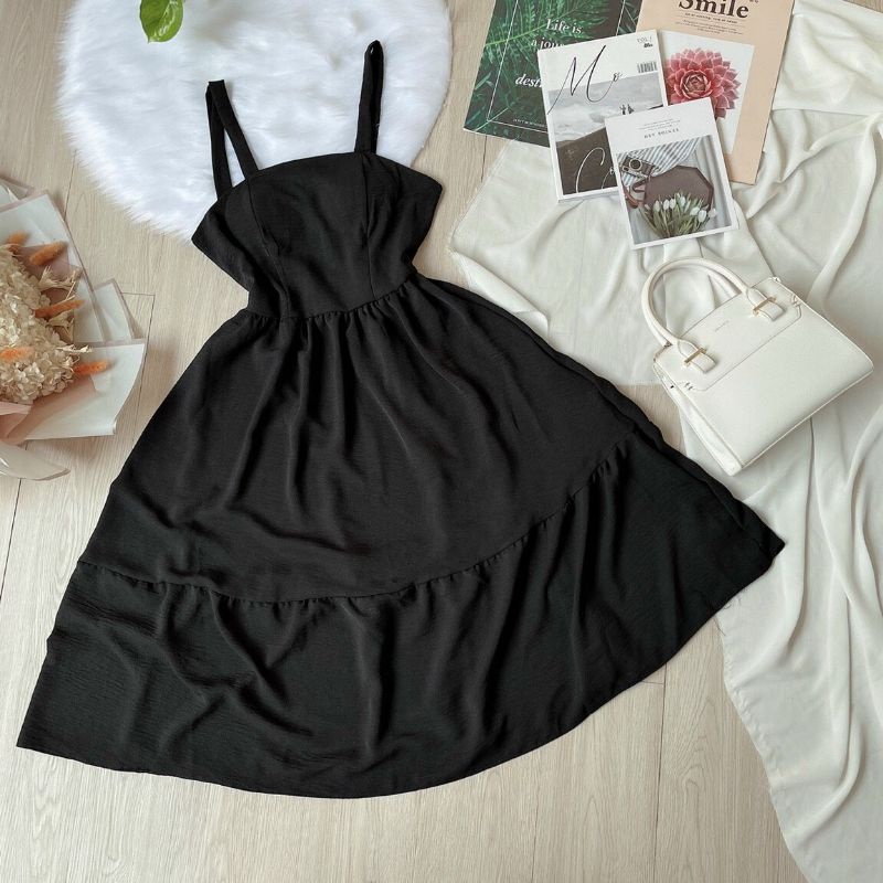 Đầm maxi đũi dây ảnh thật