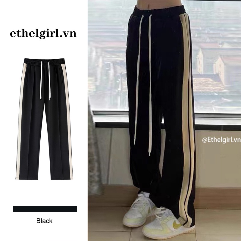 Quần Thể Thao Nữ Dài Ống Rộng Thời Trang Hàn