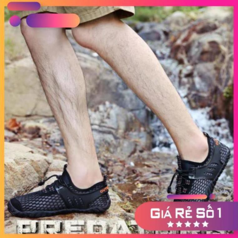 [Sale 3/3] GIÀY ĐI PHƯỢT 🔥 MÀU ĐEN_TREKKING 🔥 LEO NÚI_LỘI SUỐI_TẬP GYM_YOGA 🔥 ĐẾ CAO SU_VẢI LƯỚI MESH Sale 11 -op1 "