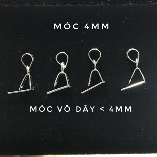 Móc bạc, móc hạt chanh bằng bạc dùng để đeo mặt dây chuyền