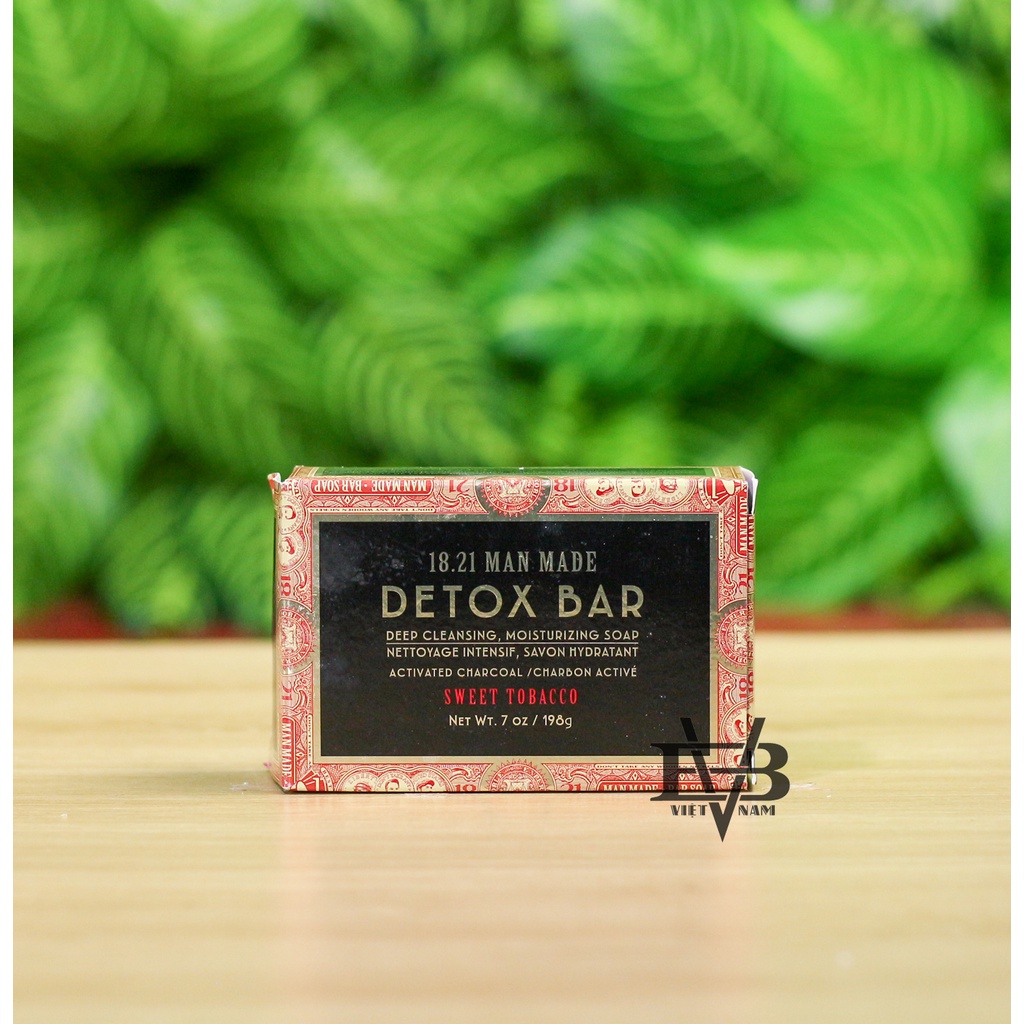 18.21 Man Made Detox Bar - Xà bông cục 18.21 Man Made Detox Bar cho nam 100% USA