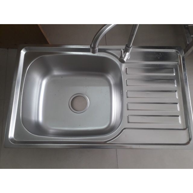 Chậu rửa chén 1 học có cánh Inox cao cấp