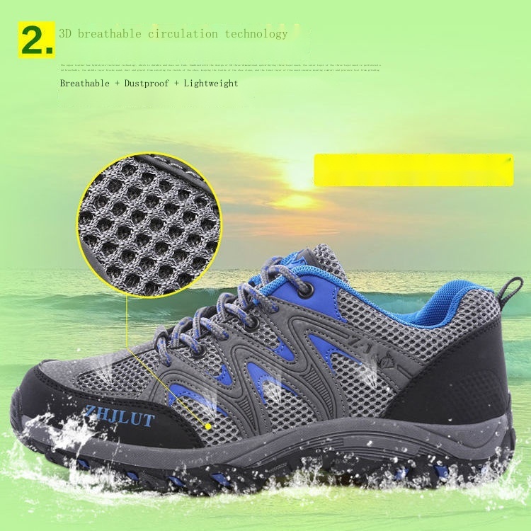 Giày Thể Thao Phối Lưới Siêu Nhẹ Thoáng Khí Chống Trượt Thời Trang Xuân Hè Cho Nam