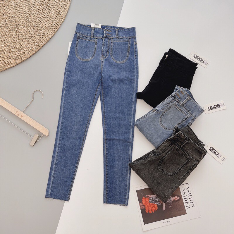 QUẦN BÒ CẠP CAO NỮ TÚI TRƯỚC TÔN DÁNG QB2535 | BigBuy360 - bigbuy360.vn