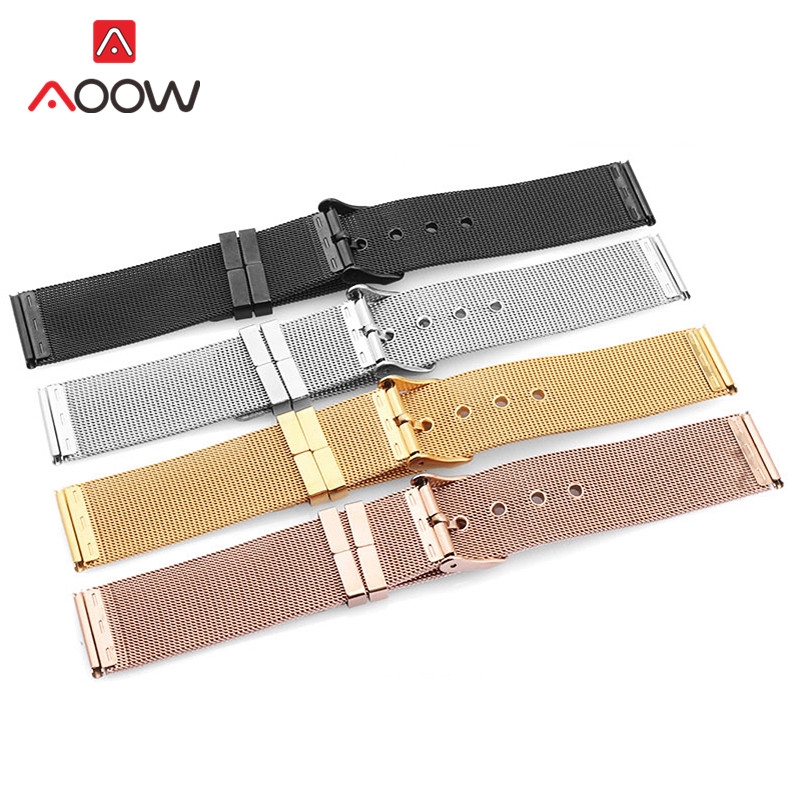 Dây Đeo Đồng Hồ Bằng Thép Không Gỉ 18mm 20mm 22mm 24mm Chất Lượng Cao