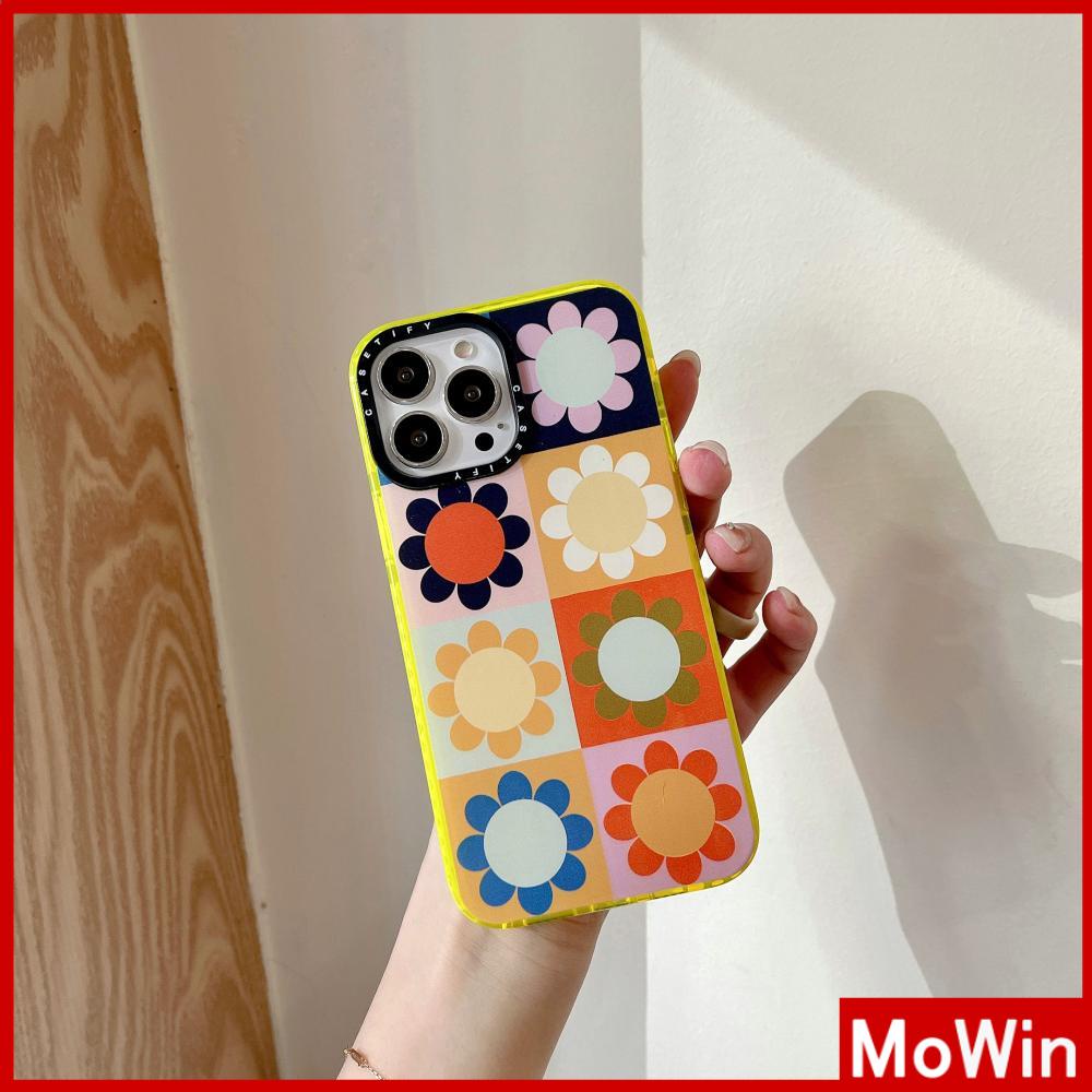 Ốp Điện Thoại Silicone Mềm Trong Suốt Vỏ Dày Chống Sốc In Hình Hoa Cúc Cho iPhone 13 Pro Max 12 Pro Max 11 7 Plus