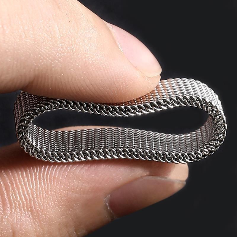 Nhẫn Nam Nữ Xích Elas Ring Phong Cách Hiphop Màu Đen Bạc Đẹp Cao Cấp - Nhẫn Chất liệu Titan Không Gỉ - Elas Ring Maxshop