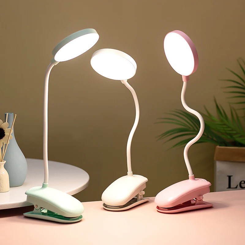 Đèn Led đế kẹp SL94 - Tích điện, ba màu ánh sáng - Đèn bàn