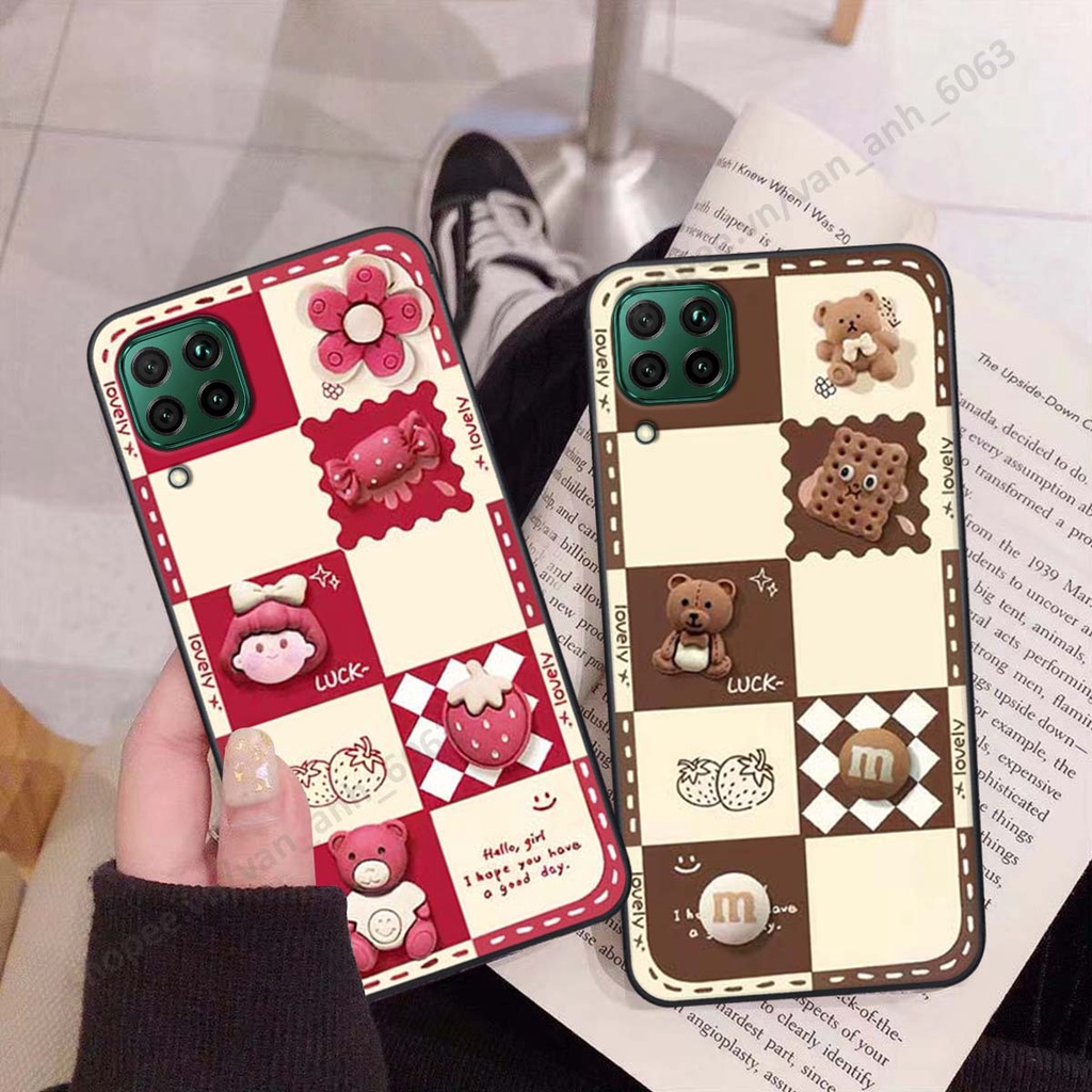 Ốp lưng Huawei Nova 7i hình gấu, kẹo dễ thương cute