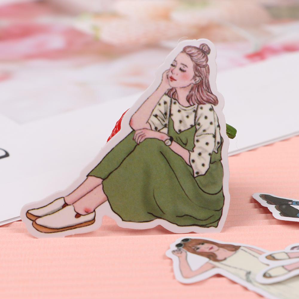 Set 100 / 171 Sticker Họa Tiết Mori Girl Dễ Thương Dùng Để Trang Trí