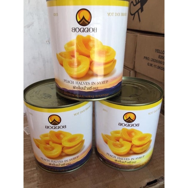 Đào ngâm đóng lon 850g