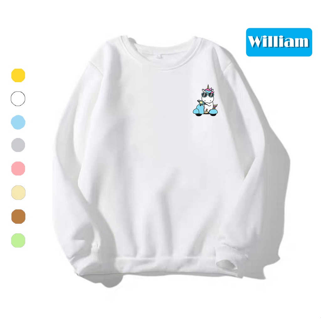 Áo sweater nam nữ in hình UNICON cực cute chất nỉ dày dặn, hợp làm áo cặp William - DS192