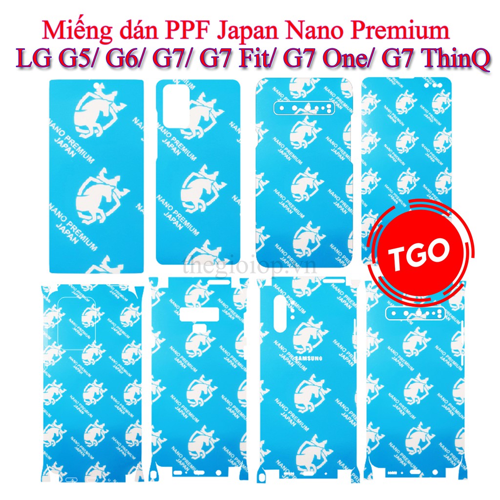 Dán PPF LG G5 / LG G6 / LG G7 / LG G7 Fit / LG G7 ThinQ / LG G7 One Nano Japan Premium màn hình, mặt lưng