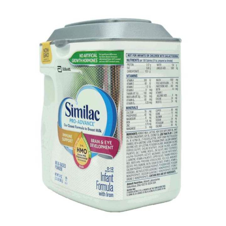 [Date 2024]Sữa Similac Pro Advance Non GMO - HMO từ 0 - 12 tháng - 964 g của Mỹ