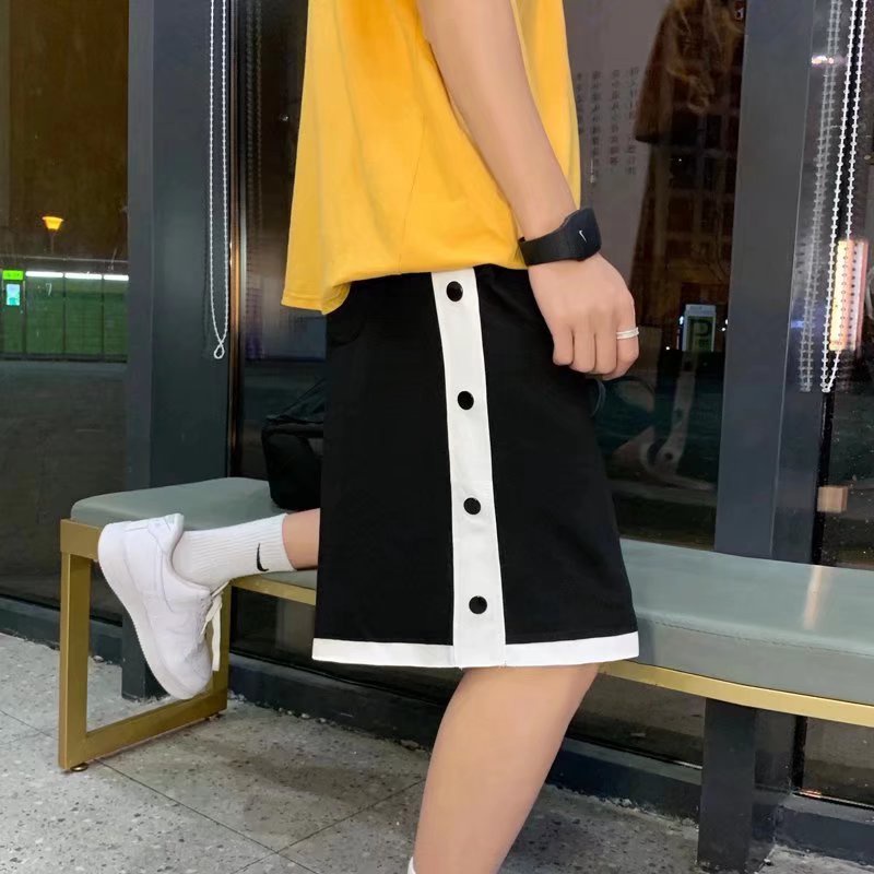 Quần Short Phối Nút Đơn Giản Thời Trang Hàn Quốc Cho Nam