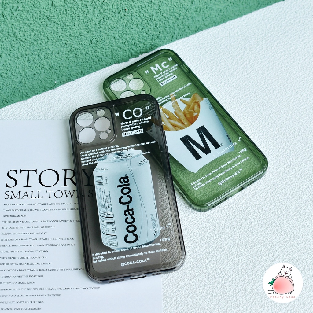 Ốp Điện Thoại Mềm Trong Suốt Họa Tiết Coca Cola Mcdonald Cho iPhone 14 13promax 13 12 11 Pro Max Xr Xs 12Mini Xs Max 7 8 Plus