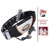 Đai massage nóng &amp; rung 2 trong 1 VIBRO SHAPE (Đen) + Tặng 1 máy massage mặt ion DS-039