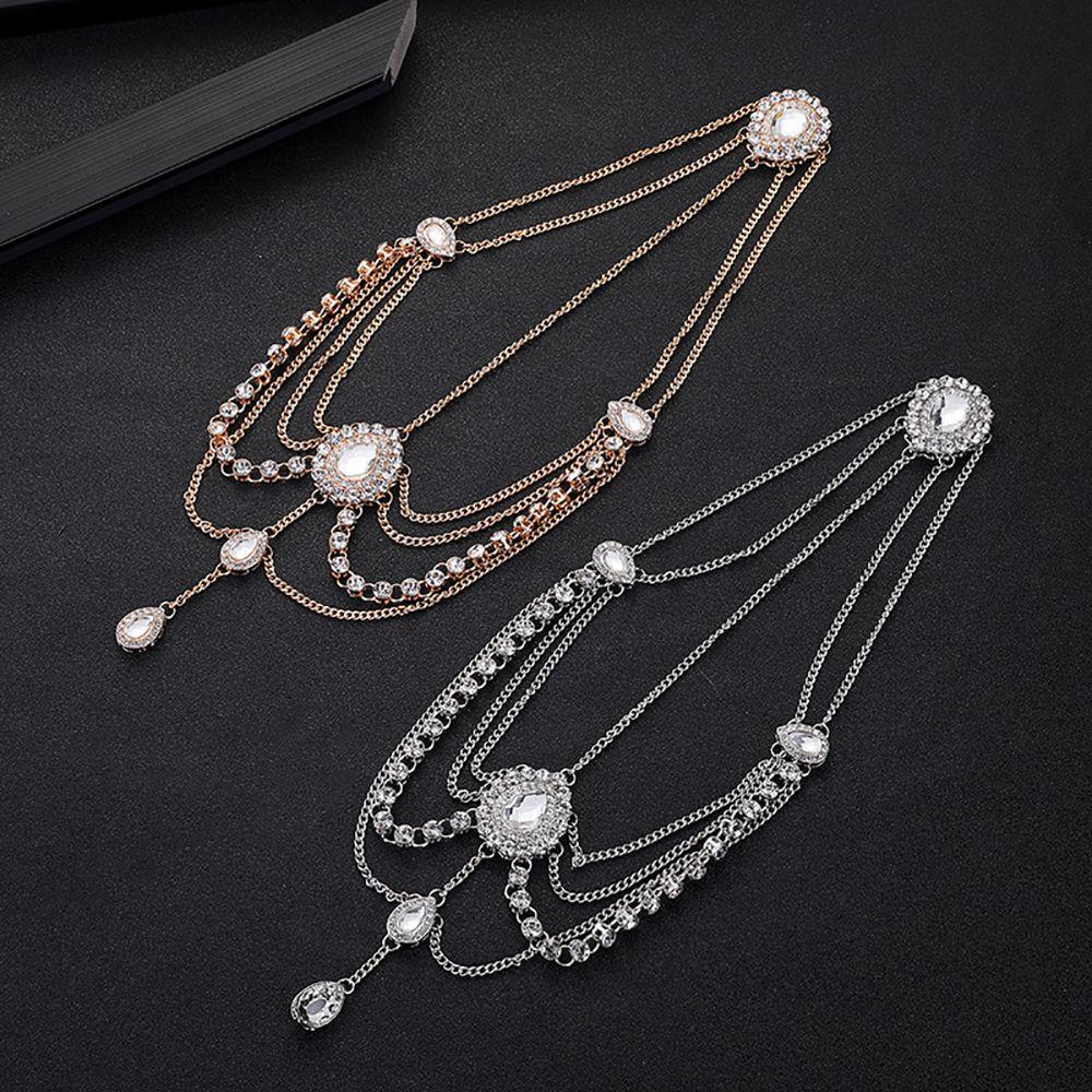 Cài Tóc Chuỗi Hạt Phong Cách Bohemian Đơn Giản Cho Cô Dâu