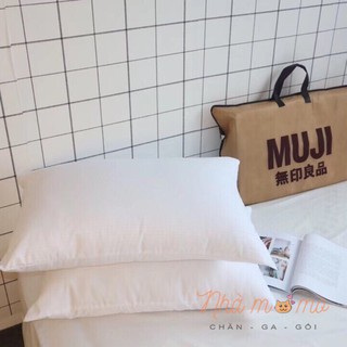 [HÀNG XUẤT NHẬT - CHUẨN SIZE KHÁCH SẠN] Ruột Gối Muji Cao cấp Màu Trắng Cực Êm - Nha_momo