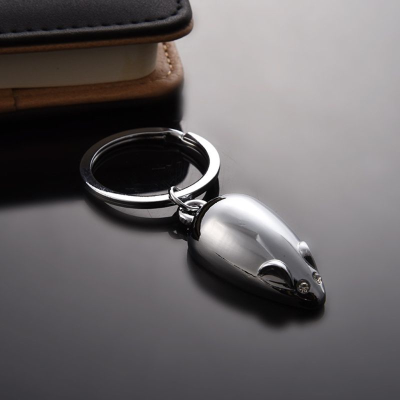 Móc Khóa Kim Loại Hình Chuột Dễ Thương