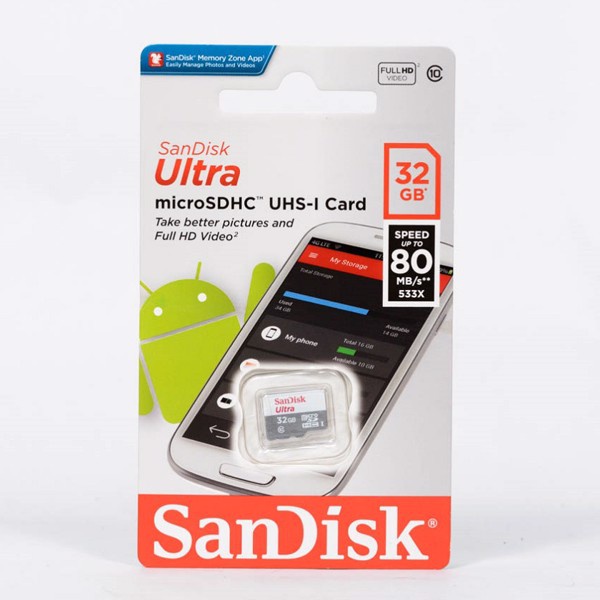 Thẻ nhớ MicroSDHC 16GB 32GB 64GB 128GB 256GB SanDisk Ultra Class 10 667x 100MB/s