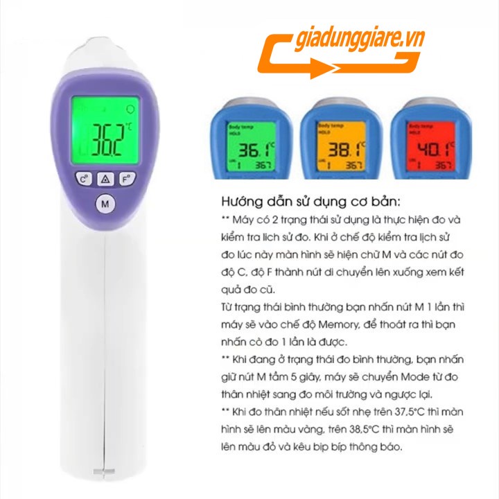 NHIỆT KẾ ĐIỆN TỬ 8826 dùng đa năng cảm ứng hồng ngoại máy đo nhiệt độ cơ thể , nhiệt độ sữa , cháo cho bé tiện lợi