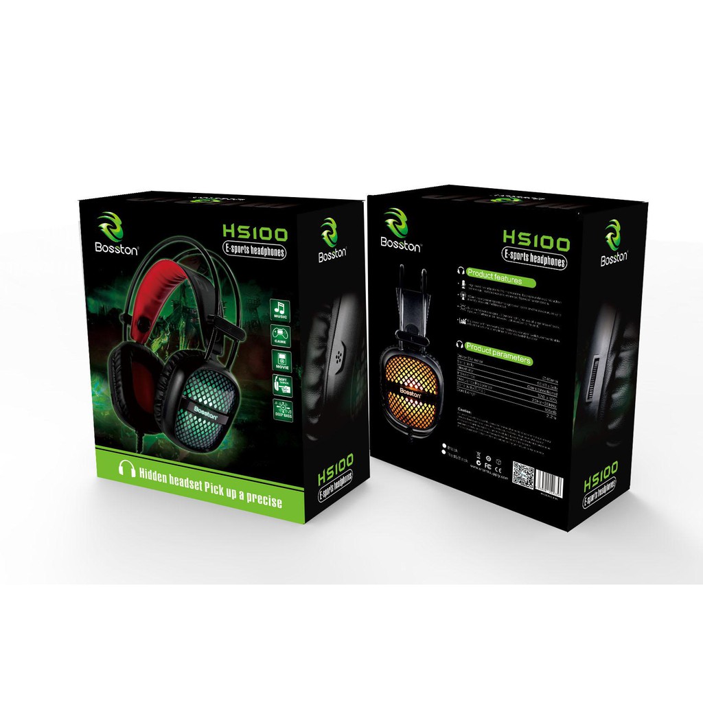 HEADPHONE BOSSTON HS100 LED- SIÊU TRÂU Giá Rẻ WiLdShop88 ( MàuNgẫu Nhiên )