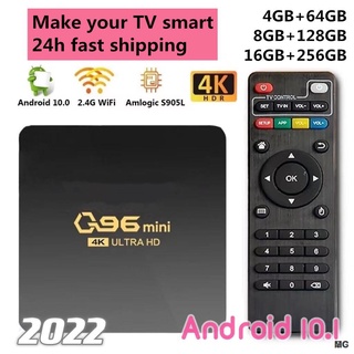 Tv box 16 + 256gb k q96 4 mini h. 265 s905l android 10.0amlogic kèm phụ kiện
