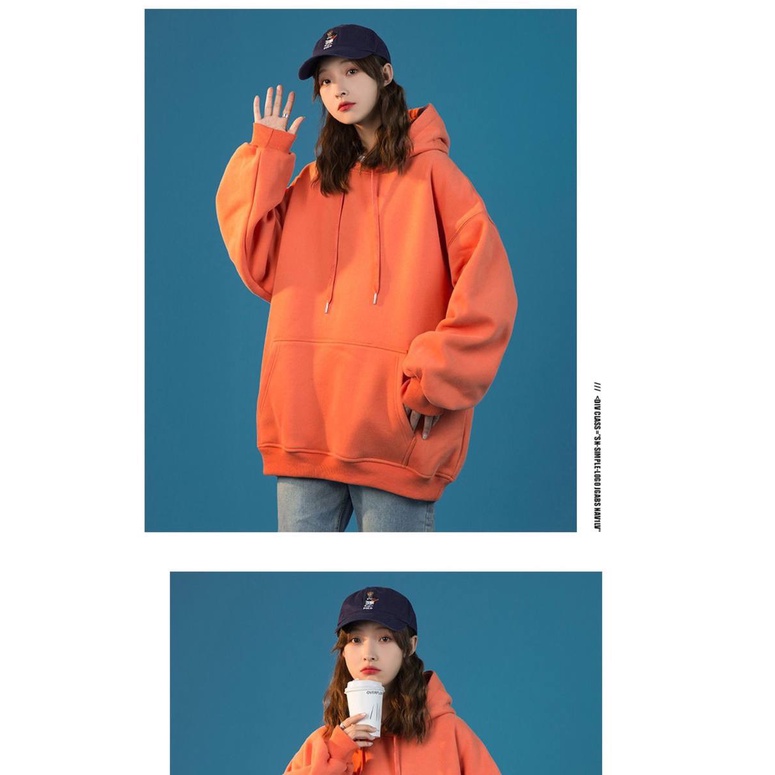 Áo hoodie trơn 8 màu - Áo hoodie from rộng unisex | BigBuy360 - bigbuy360.vn