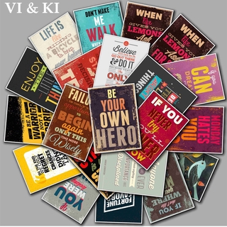 Set 25 Hình Dán Trang Trí Chữ Tiếng Anh Phong Cách Độc Đáo