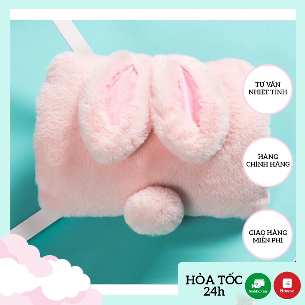 Túi Chườm Điện Bông Thỏ BÔng DỄ Thương