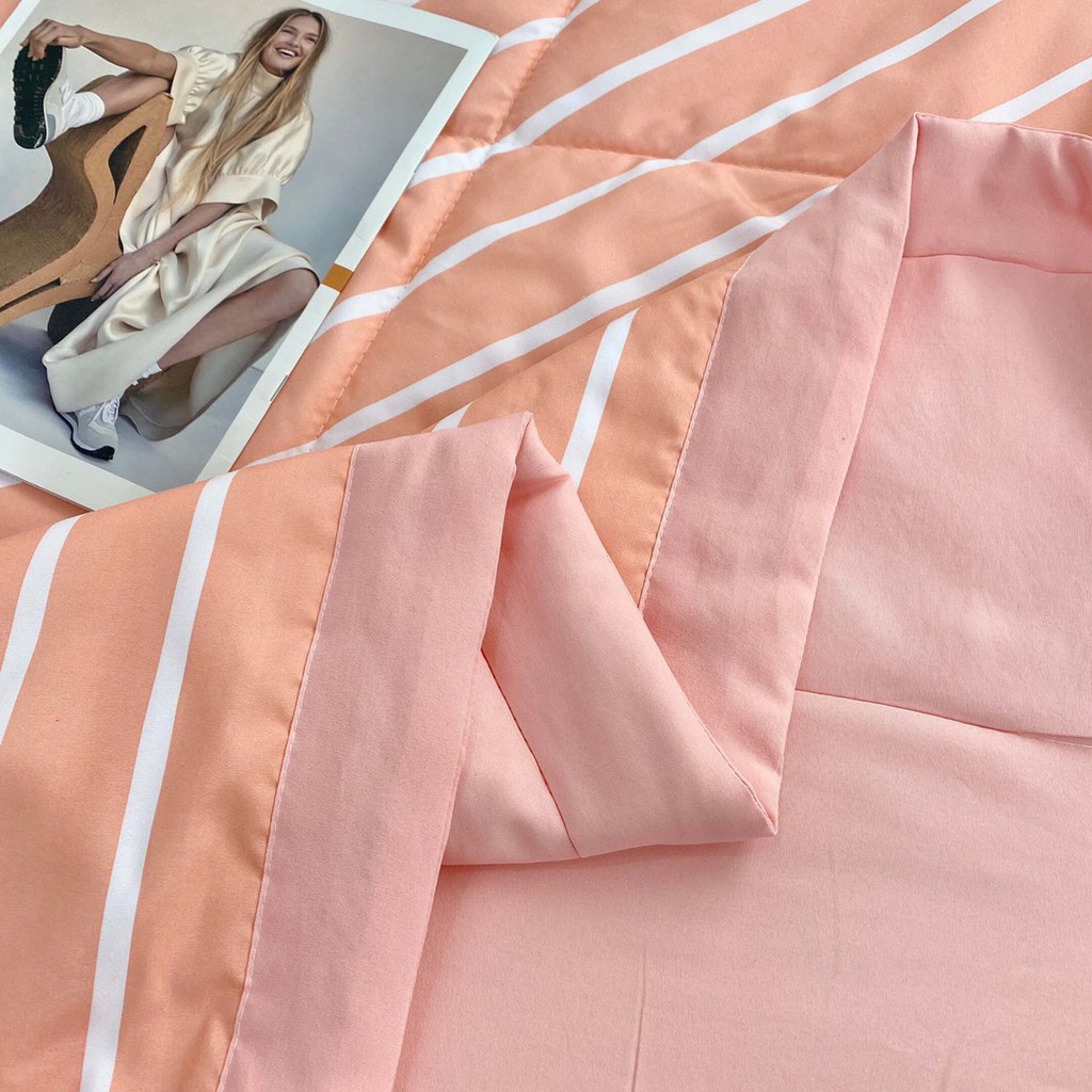 Bộ Chăn ga gối cotton đũi muji,chăn chần hè, ga phối y hình,đủ size 1m6, 1m8, 2m2