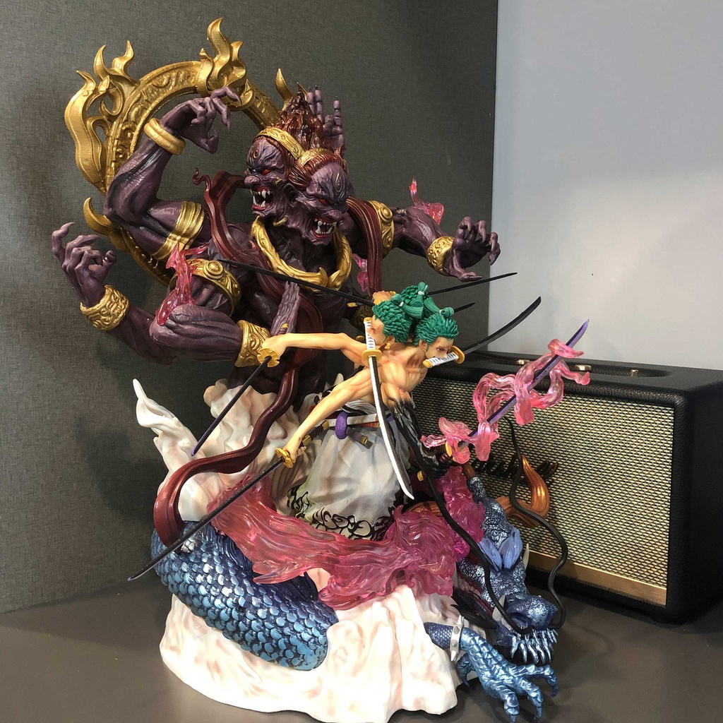 Mô hình Zoro Quỷ thần Asura Kyutoryu chín kiếm ba đầu 52 cm