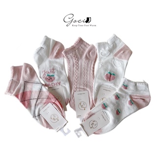 Tất đào peachy hồng nhạt baby - goci socks