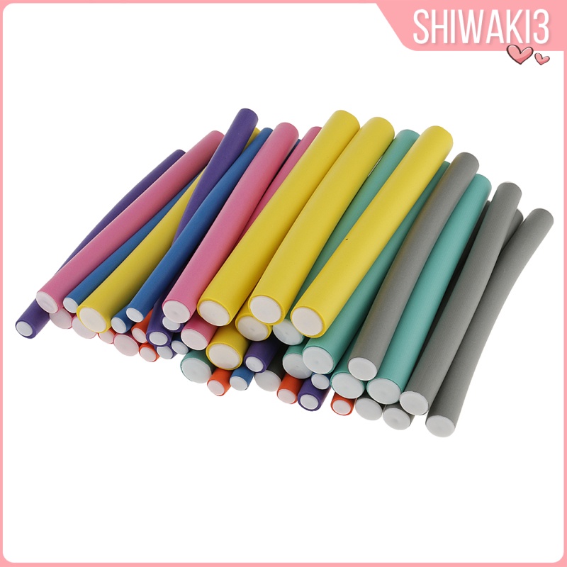 [Shiwaki3]42pcs New Safe Large Bendy Twist Hair Hairdressing Rollers Foam Curlers 18cm