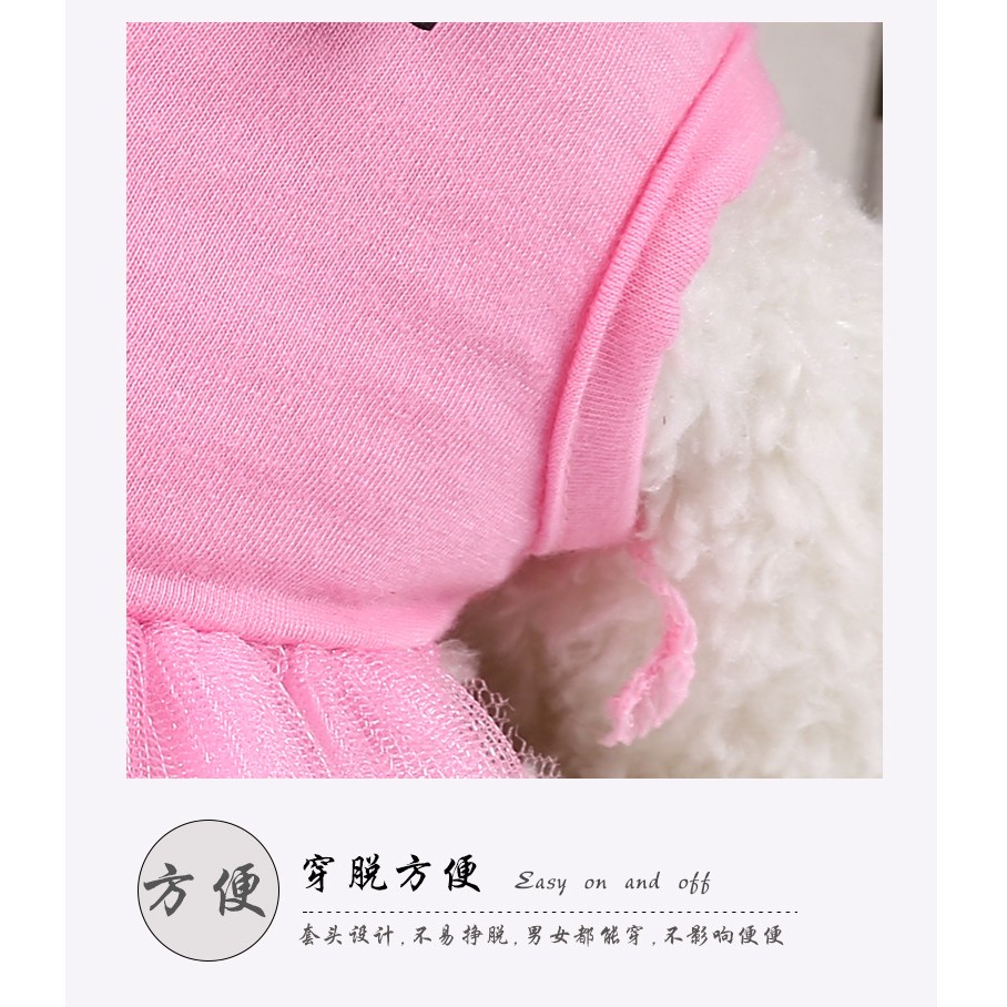 Quần áo chó mèo có 2 nơ - Váy công chúa cho thú cưng mùa hè và mùa đông