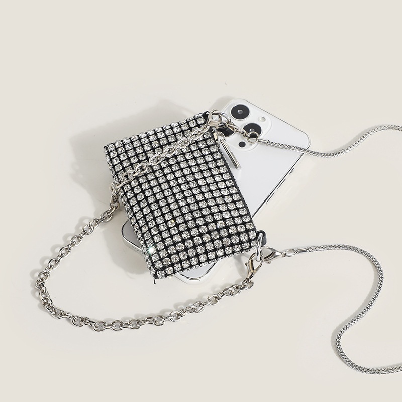 Túi Đeo Chéo mini Đính Đá Thời Trang 2022 Cho Nữ