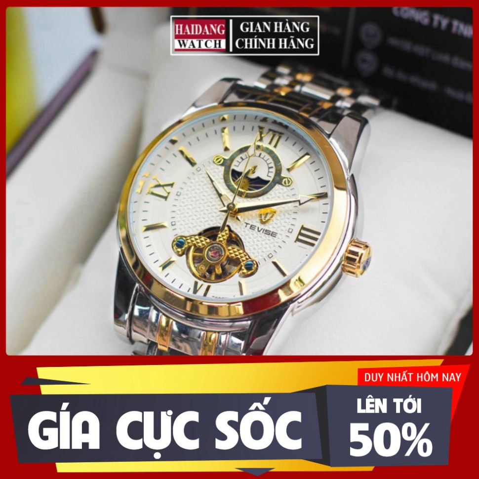 SIÊU PHẨM Đồng hồ cơ nam TEVISE dây thép chạy full 3 kim - đồng hồ cơ nam giá rẻ MẪU MỚI 2020 HÀNG CỰC CHẤT