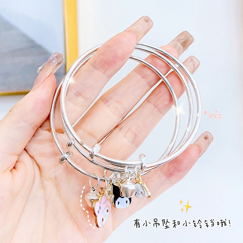 Vòng Đeo Tay An Toàn Gắn Chuông Kuromi Hoạt Hình Dễ Thương Cho Cặp Đôi / Bạn Gái