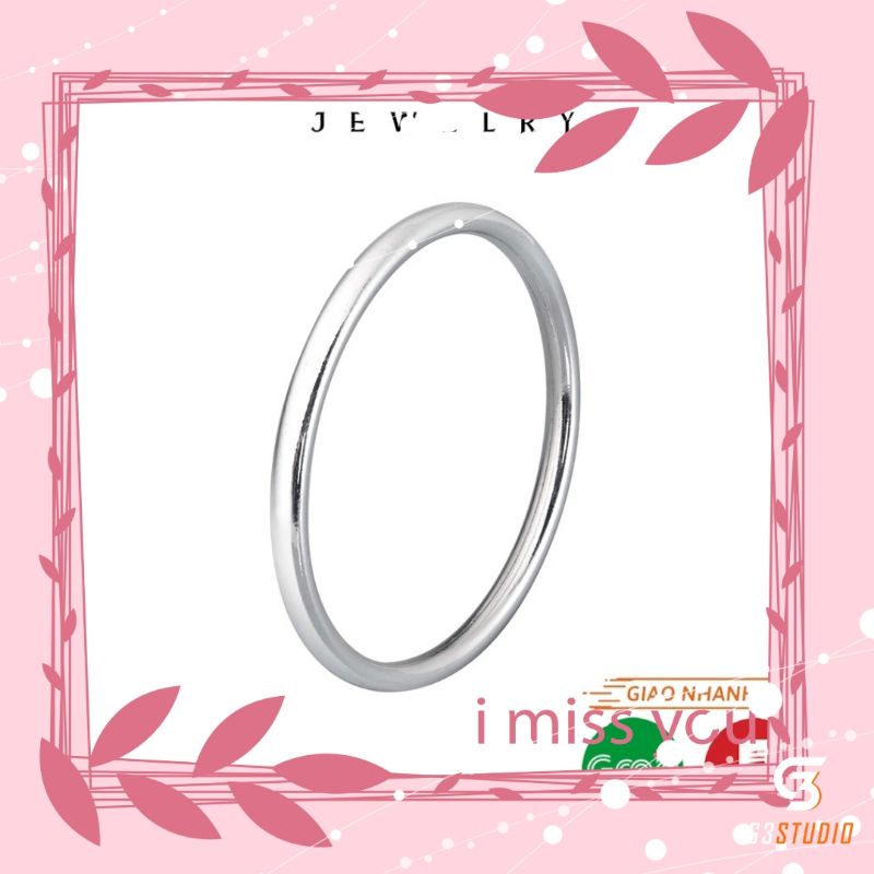Nhẫn bạc nữ,nhẫn bạc tròn trơn 925,trang sức bạc cấp LTsilver 83