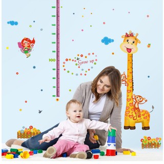 Decal thước đo hươu và khỉ con