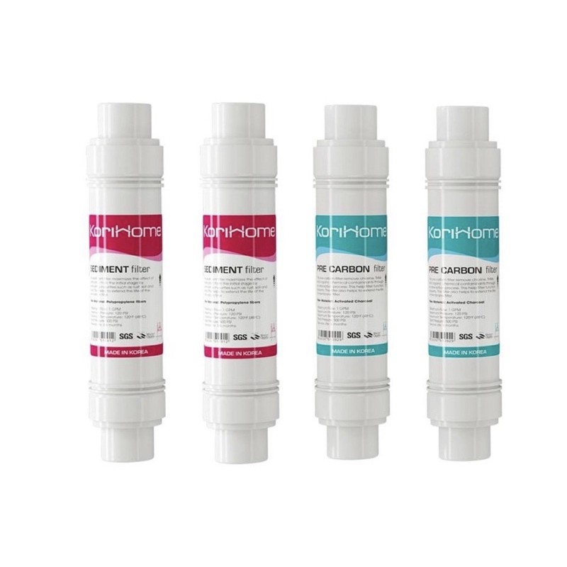 Bộ lõi lọc korihome -Bộ lõi lọc thô Korihome- Bộ lõi 12 Korihome (4 lõi gồm: 2 se; 2 pre)