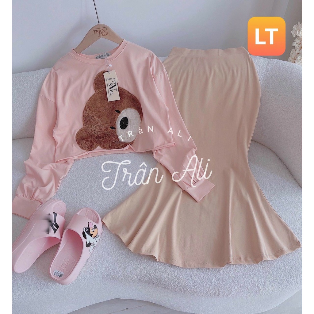 Set chân váy zip đuôi cá kèm áo croptop siêu xinh, chất liệu vải cao cấp - 𝑲𝒉𝒐 𝒔𝒊̉ 𝑺𝒂̀𝒊 𝑮𝒐̀𝒏 | BigBuy360 - bigbuy360.vn