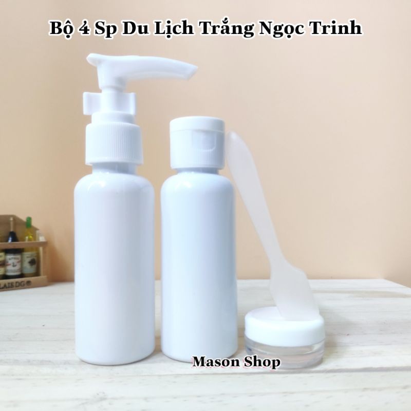 BỘ CHIẾT MỸ PHẨM du lịch 4 món giá rẻ - SET CHAI LỌ NHỰA PET sang chiết mĩ phẩm giá sỉ