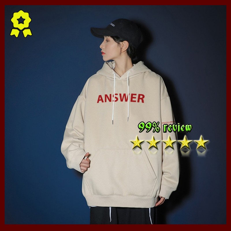 Áo khoác nỉ Hoodie HDI01 in ANSWER kiểu dáng Hàn Quốc năng động, trẻ trung, form unisex nam và nữ Áo Phông Nỉ | BigBuy360 - bigbuy360.vn