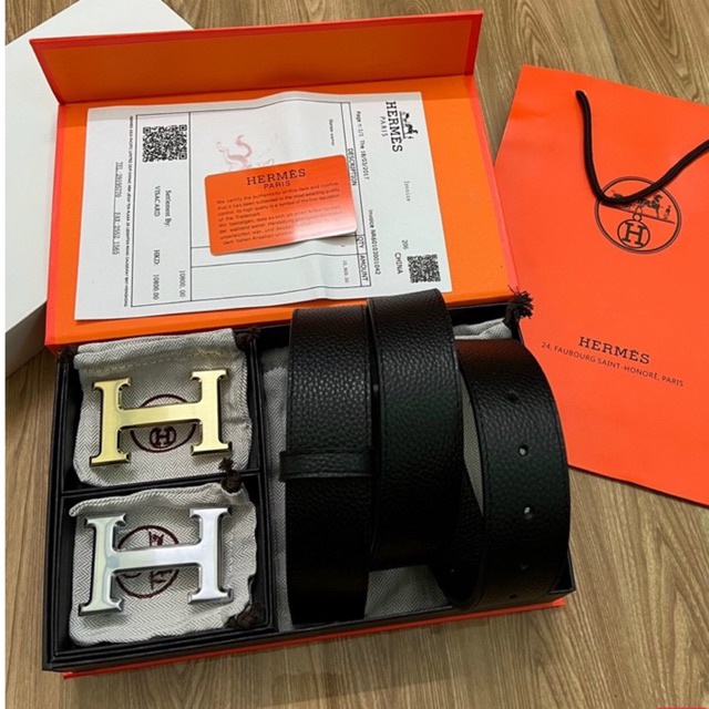 [Full box] Thắt lưng hộp 2 khoá cao cấp hm