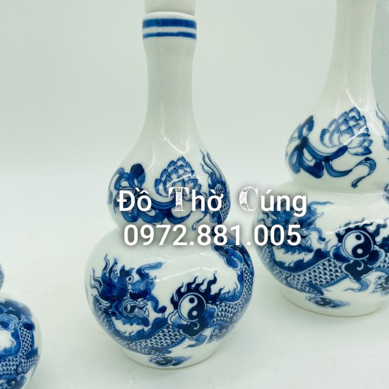 Nậm rượu thờ cúng vẽ Rồng Giả nổi ( hàng kĩ )