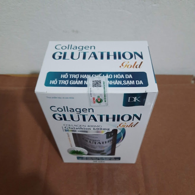 Viên uống trắng da mờ nám COLLAGEN GLUTATHION GOLD - GLUTATHIONE 600 - Hôp 30 viên