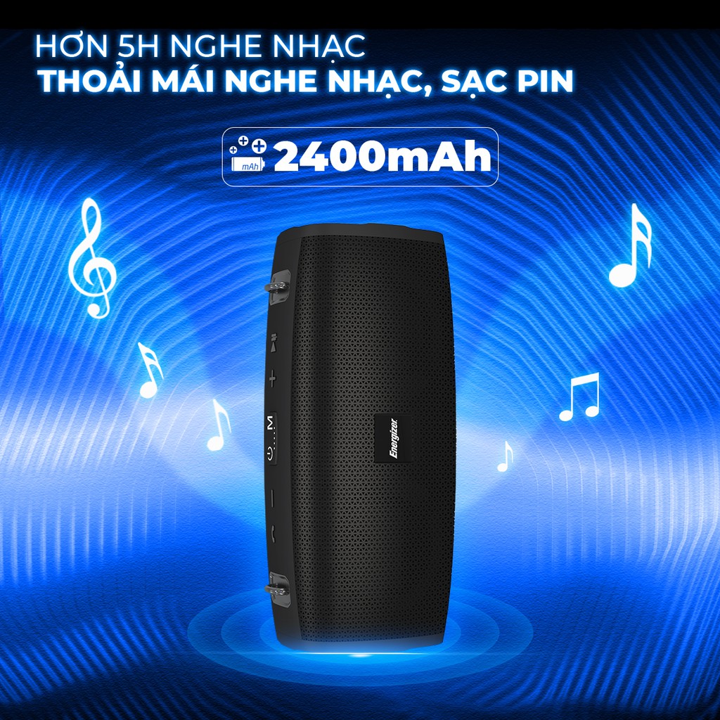 Loa Bluetooth di động Energizer BTS 204 kèm Micro Karaoke - công suất 20W - Hàng Chính Hãng, Bảo Hành 2 Năm 1 Đổi 1