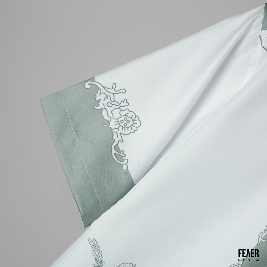 Áo sơ mi họa tiết thanh lịch Barpque Angel mặc hằng ngày, đi chơi hoặc du lịch, chất Lụa chéo - FEAER | BigBuy360 - bigbuy360.vn